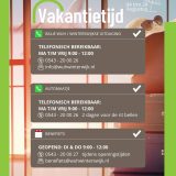 Ook wij zijn in augustus niet fysiek aanwezig!